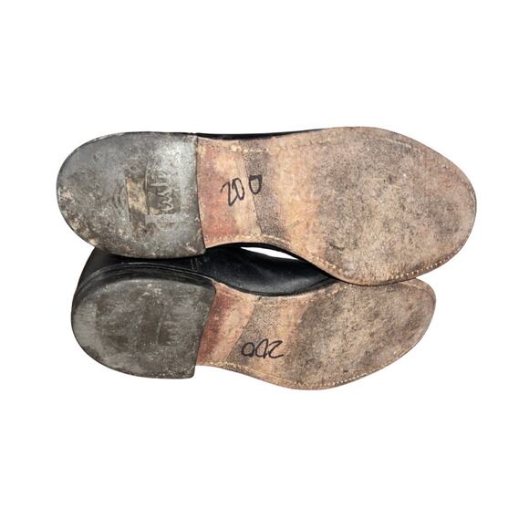 Vintage Justin Roper Style Cowboy Cowgirl Western Boots Diamond J Black Size 6 - Picture 4 of 6